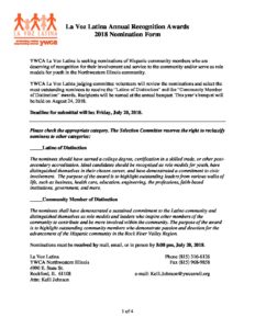 ywca recognition nomination award form forwarded national site